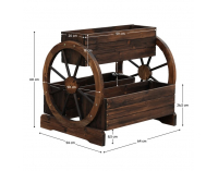 Drevený kvetináč Saba - hnedá