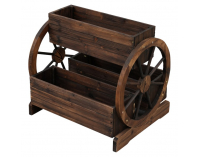 Drevený kvetináč Saba - hnedá