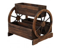 Drevený kvetináč Saba - hnedá