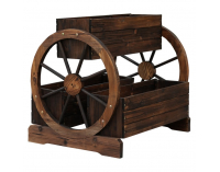 Drevený kvetináč Saba - hnedá