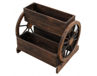 Drevený kvetináč Saba - hnedá