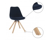 Jedálenská stolička Sabra - modrá (Velvet) / buk