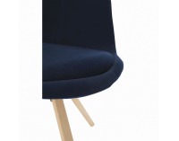 Jedálenská stolička Sabra - modrá (Velvet) / buk