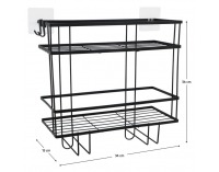 Organizér do kúpelne Sabrina - čierna