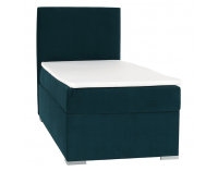 Čalúnená jednolôžková posteľ s matracom Safra 90 L - zelená