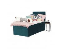 Čalúnená jednolôžková posteľ s matracom Safra 90 L - zelená