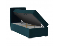 Čalúnená jednolôžková posteľ s matracom Safra 90 L - zelená