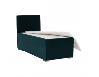 Čalúnená jednolôžková posteľ s matracom Safra 90 L - zelená