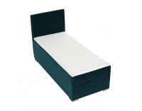 Čalúnená jednolôžková posteľ s matracom Safra 90 L - zelená