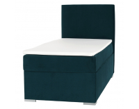 Čalúnená jednolôžková posteľ s matracom Safra 90 P - zelená