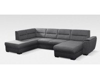 Rohová sedačka U s rozkladom a úložným priestorom Como L - inari 100 šenil / bering 96 šenil