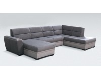 Rohová sedačka U s rozkladom a úložným priestorom Como P - amore 104 šenil / neo 12 šenil
