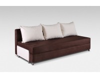 Rozkladacia pohovka s úložným priestorom Rita SR - hnedá / béžová