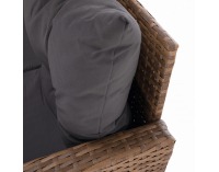 Záhradný nábytok z umelého ratanu Sagir - sivohnedá / svetlohnedá