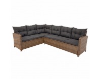 Záhradný nábytok z umelého ratanu Sagir - sivohnedá / svetlohnedá