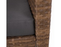 Záhradný nábytok z umelého ratanu Sagir - sivohnedá / svetlohnedá