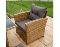 Záhradný nábytok z umelého ratanu Sagir - sivohnedá / svetlohnedá