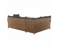 Záhradný nábytok z umelého ratanu Sagir - sivohnedá / svetlohnedá