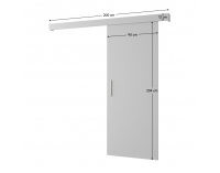 Posuvné dvere Saldor 90 1 - biela / strieborná