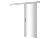 Posuvné dvere so zrkadlom Saldor 90 2 - biela / strieborná