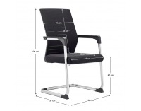 Kancelárska stolička Salman - čierna / chróm