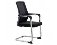 Kancelárska stolička Salman - čierna / chróm