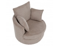 Relaxačné otočné kreslo Salter - sivohnedá