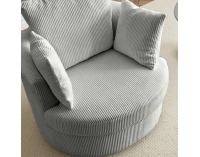 Relaxačné otočné kreslo Salter - svetlosivá