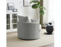 Relaxačné otočné kreslo Salter - svetlosivá