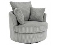 Relaxačné otočné kreslo Salter - svetlosivá