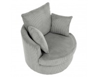 Relaxačné otočné kreslo Salter - svetlosivá