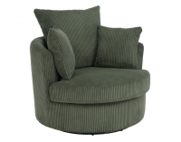 Relaxačné otočné kreslo Salter - tmavozelená