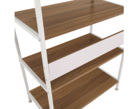 Policový regál Salve - biela / dub sonoma