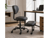 Ergonomická kľakačka na kolieskach Samer - čierna