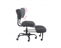 Ergonomická kľakačka na kolieskach Samer - čierna