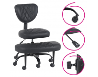Ergonomická kľakačka na kolieskach Samer - čierna