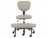 Ergonomická kľakačka na kolieskach Samer - sivohnedá (taupe) / čierna