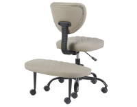Ergonomická kľakačka na kolieskach Samer - sivohnedá (taupe) / čierna