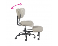 Ergonomická kľakačka na kolieskach Samer - sivohnedá (taupe) / čierna