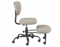 Ergonomická kľakačka na kolieskach Samer - sivohnedá (taupe) / čierna