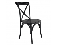 Drevená jedálenská stolička Samilo - čierna