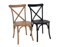 Drevená jedálenská stolička Samilo - čierna