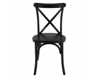 Drevená jedálenská stolička Samilo - čierna