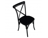Drevená jedálenská stolička Samilo - čierna