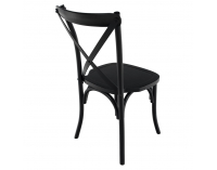 Drevená jedálenská stolička Samilo - čierna