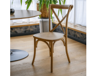 Drevená jedálenská stolička Samilo - hnedá