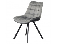 Jedálenská stolička Samira - tmavosivá (Velvet) / čierna