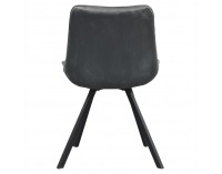 Jedálenská stolička Samira - tmavosivá (Velvet) / čierna