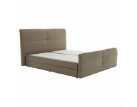 Čalúnená manželská posteľ s matracom Samreno Megakomfort 160 - svetlohnedá