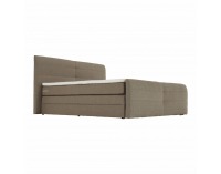 Čalúnená manželská posteľ s matracom Samreno Megakomfort 160 - svetlohnedá